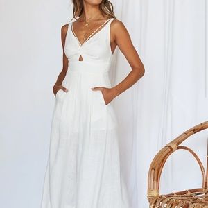 FORTUNATE ONE white jumpsuit “Luxe getaway”